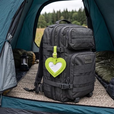 Étiquette bagage Amour de Voyage sur sac à dos