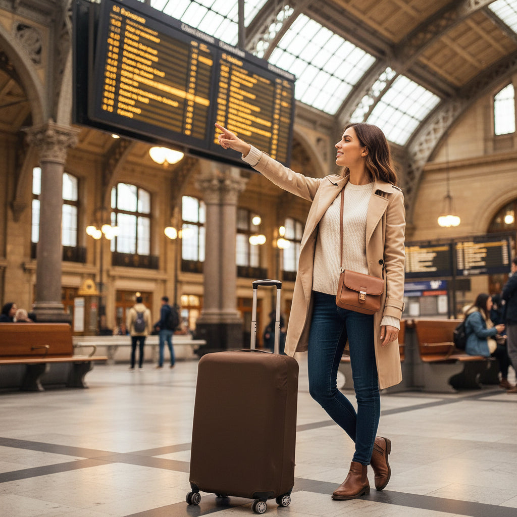 Housse de valise Sérénité Nomade marron