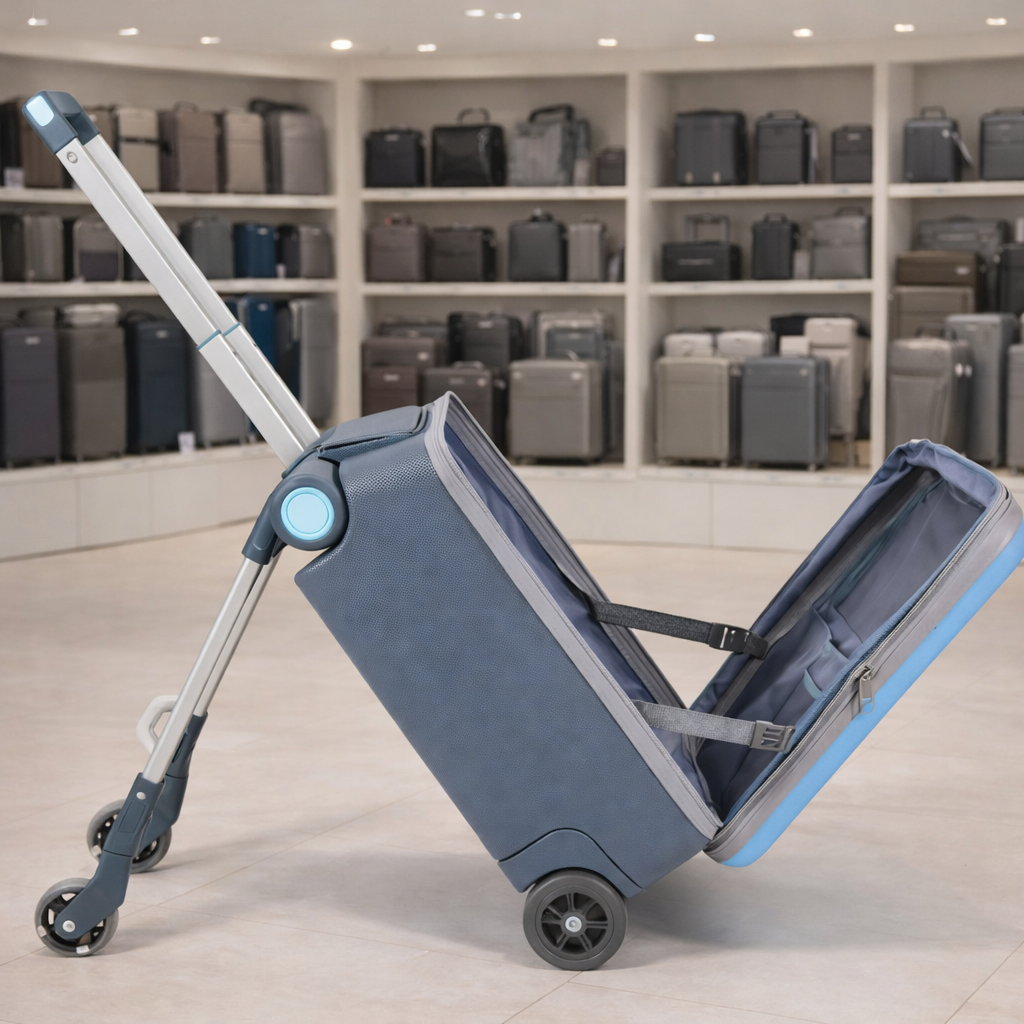 Uetite valise 3âenâ1 enfant, valise cabine avec siĂšge intĂ©grĂ©, idĂ©ale pour voyage en avion ou en train, bagage pratique et compact pour voyager avec un enfant