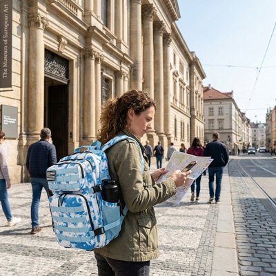 Visite urbaine avec Sac à dos voyage direction aventure