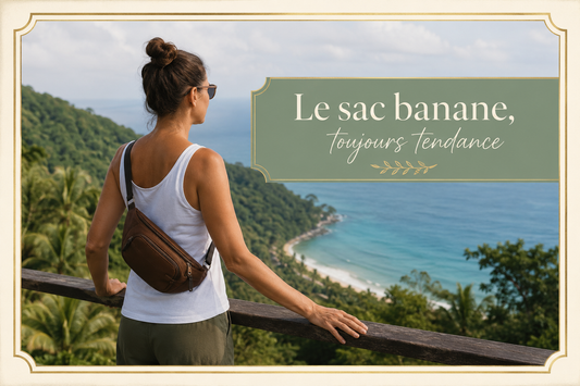 Évasion tropicale avec sac banane