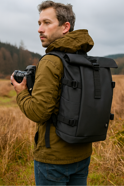 homme SAC A DOS VOYAGE ZenVoyage roller noir en randonnée et appareil photo