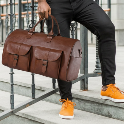 Homme pantalon sport monte escalier avec Sac de voyage ZenDistinction marron