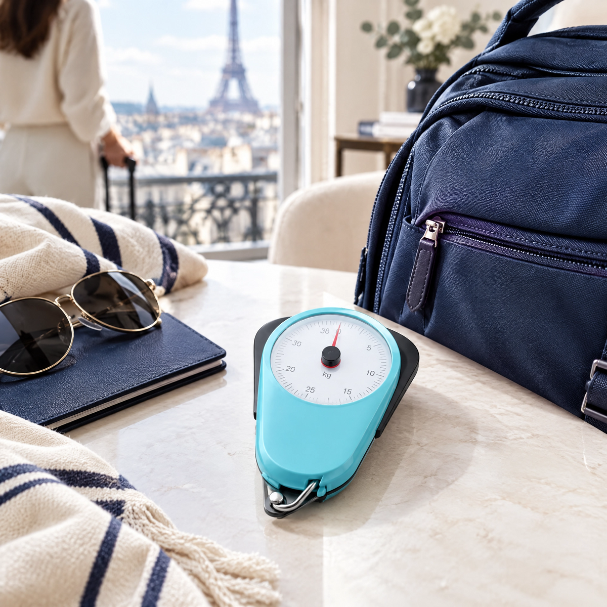 Pèse-bagage Zéro Kilo de Trop bleu