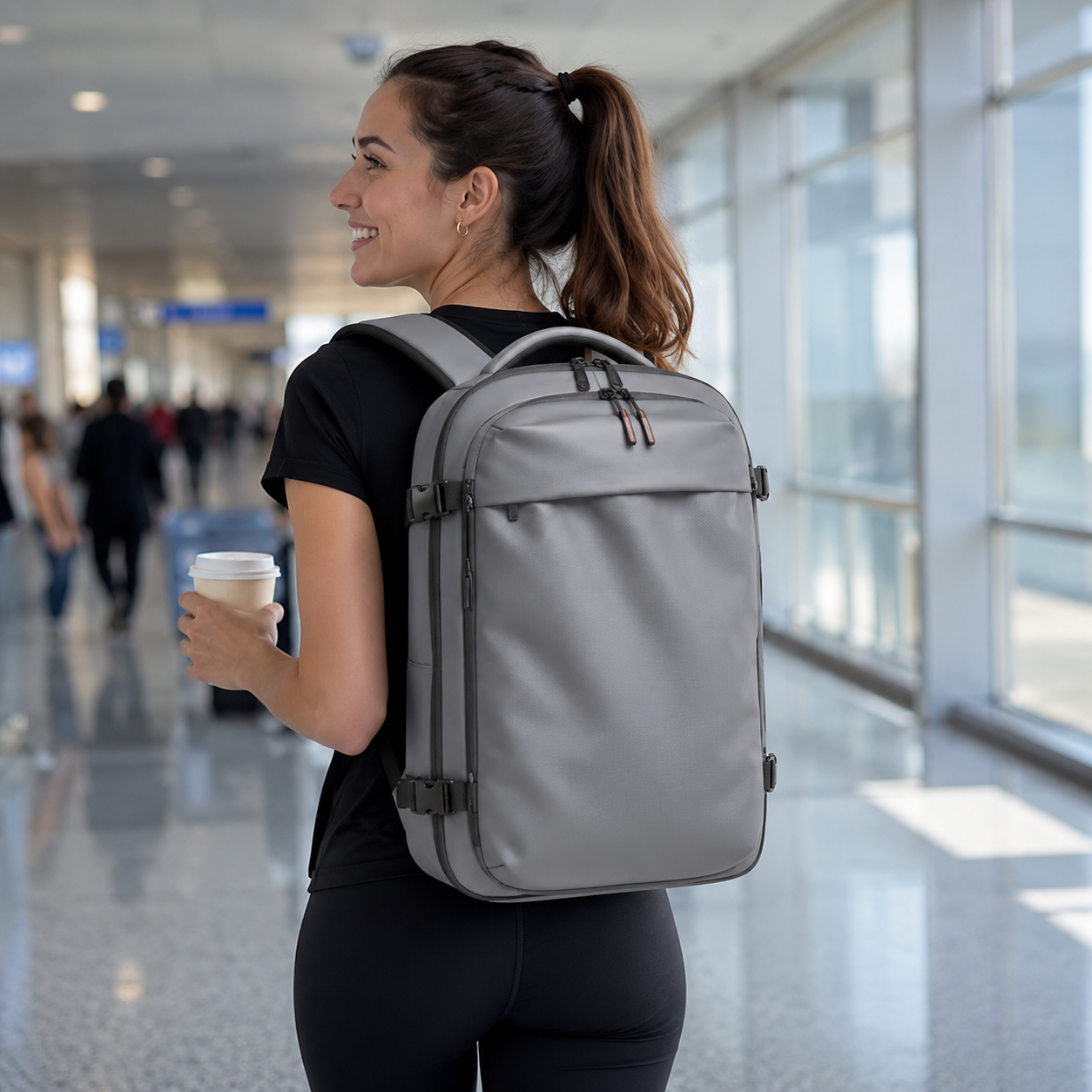 Sac à dos de voyage femme envol gris