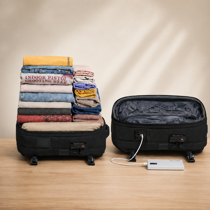 Sac à dos bagage cabine compresspack avant et après