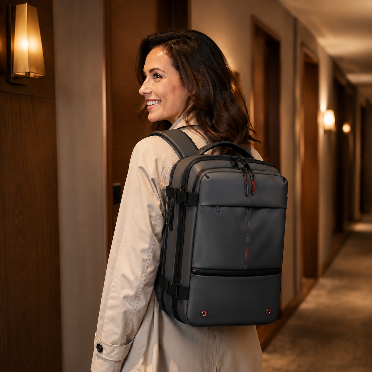 sac à dos voyage compression compress pack gris