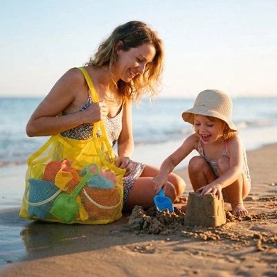 Beach bag Petit Trésor jaune