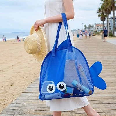 Cabas de plage toujours prêt bleu foncé