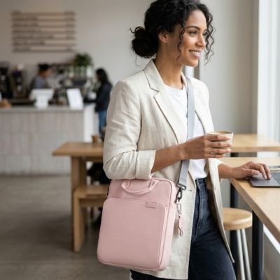 C'EST L'HEURE DU CAFÉ AVEC SAC FEMME BANDOULIERE POUR ORDINATEUR