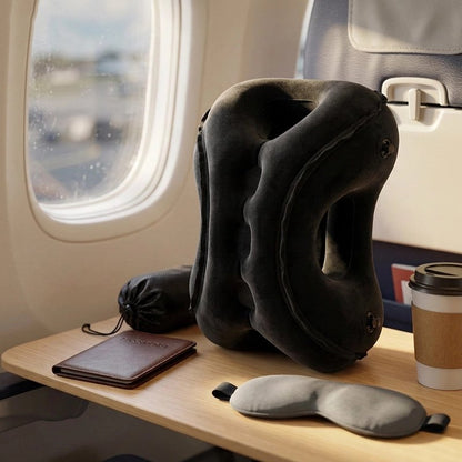 Coussin avion votre kit du sommeil parfait noir
