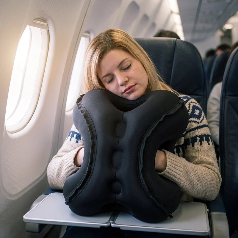 Coussin avion votre kit du sommeil parfait noir
