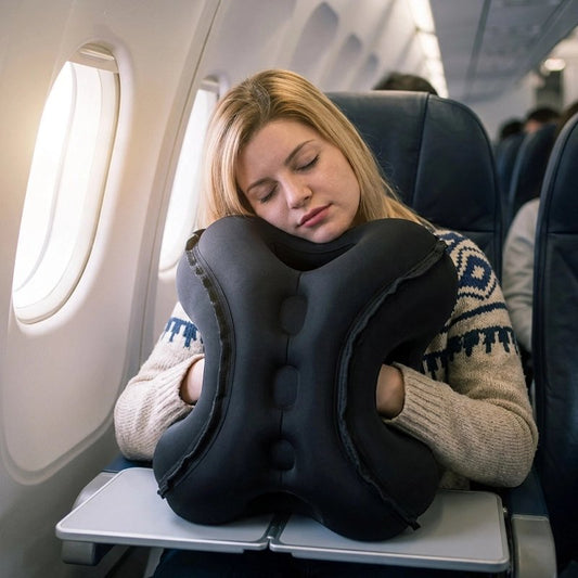 Coussin avion votre kit du sommeil parfait noir