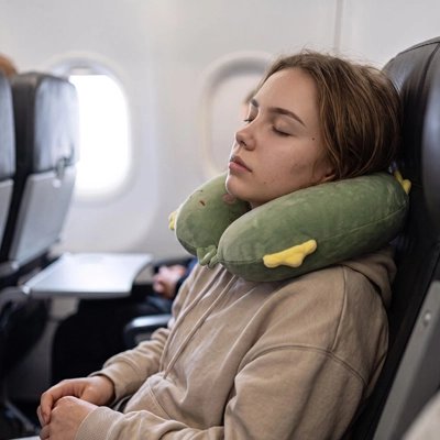 coussin pour le cou avion Nuage Voyageur dinosaure