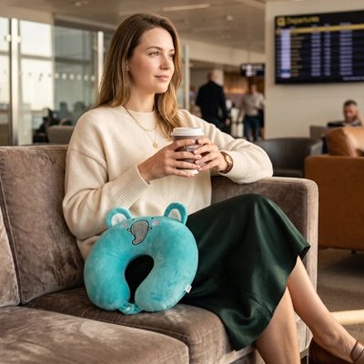 coussin pour le cou avion Nuage Voyageur Éléphant