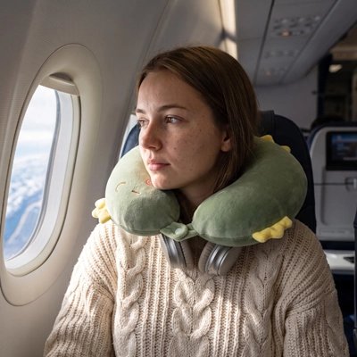 coussin pour le cou avion Nuage Voyageur en avion