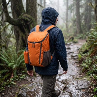 démonstration de la résistance à la pluie Sac à dos pour randonnée Trail Compact