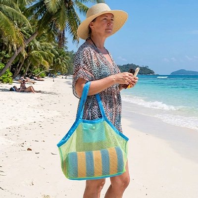 Direction vacances avec Sac de Plage Pliable Toujours dans Mon Sac