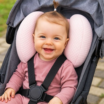 Enfant souriant Oreiller de voyage Bébé Cocoon rose