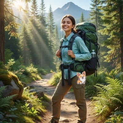 Étiquette de bagage Compagnons Nomades Corgi lovers