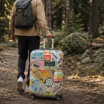 housse de protection de valise Esprit Globe-Trotteur billets