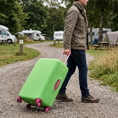 Housse protection valise Esprit Libre verte