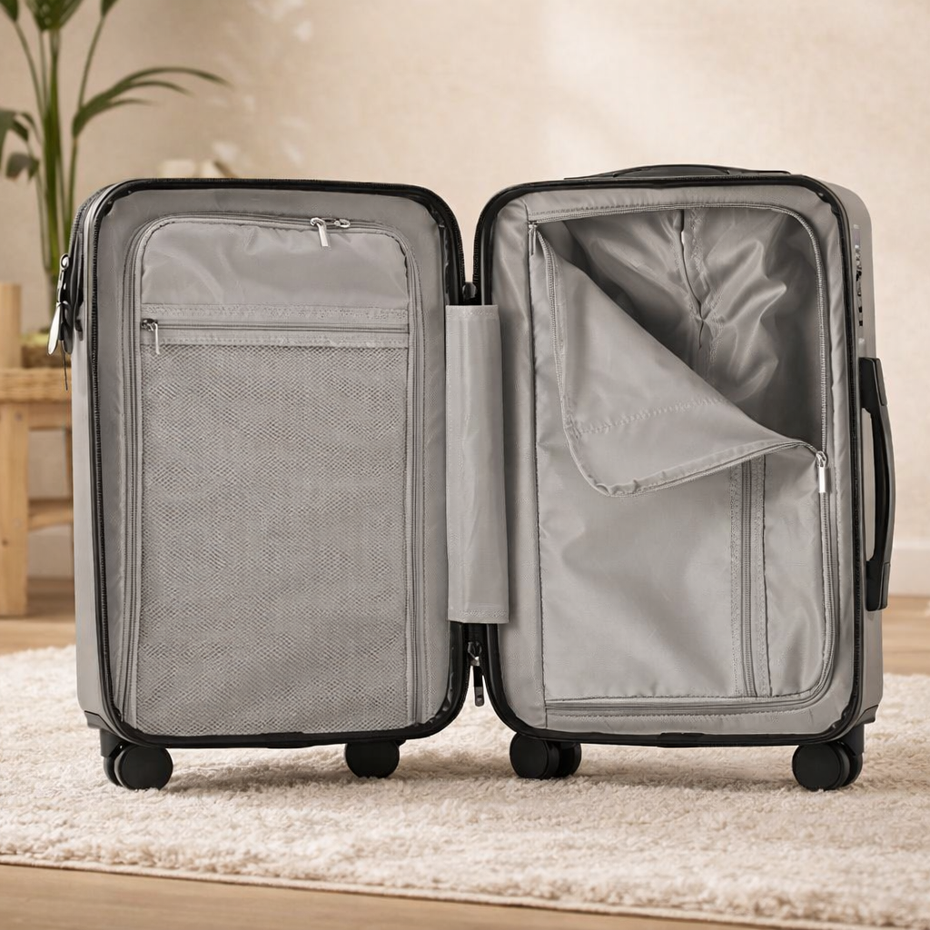 Intérieur spacieux de la petite valise trolley Zen cabine dans un salon moderne