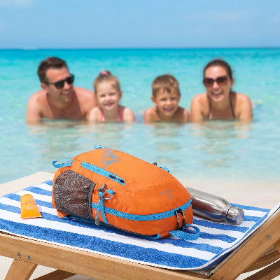 JOURNEE  A LA MER AVEC SAC A DOS PLIABLE