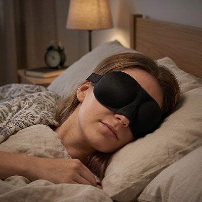 Masque de sommeil 3D sans Escale noir