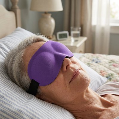 Masque de sommeil 3D sans Escale violet