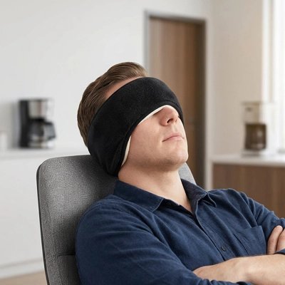 masque pour dormir peluche voyage léger au bureau