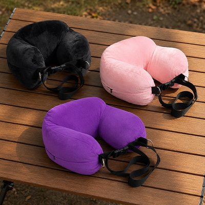 Oreiller de voyage All-in en trois couleurs