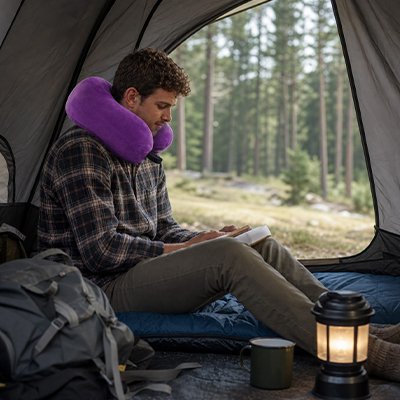 Oreiller de voyage All-in violet