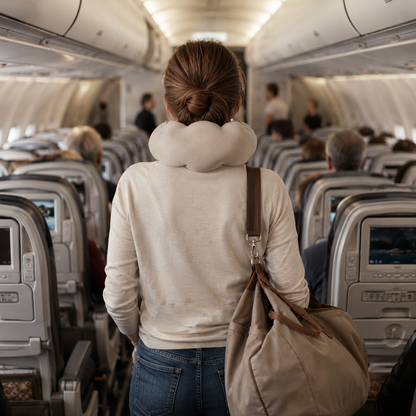 Oreiller gonflable de voyage cou zen compact pour sommeil en avion