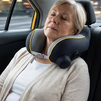 Oreiller gonflable de voyage Sieste express noir
