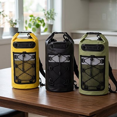 présentation du SAC A DOS ETANCHE en trois couleurs