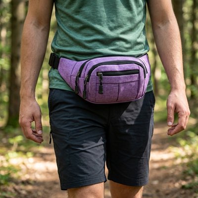 Présentation du Sac banane pour voyage violet