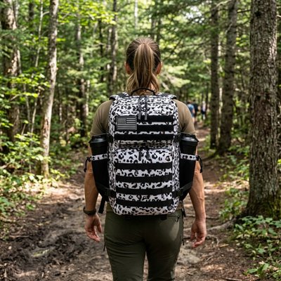 Randonneuse en forêts avec Sac à dos pour voyage cabine