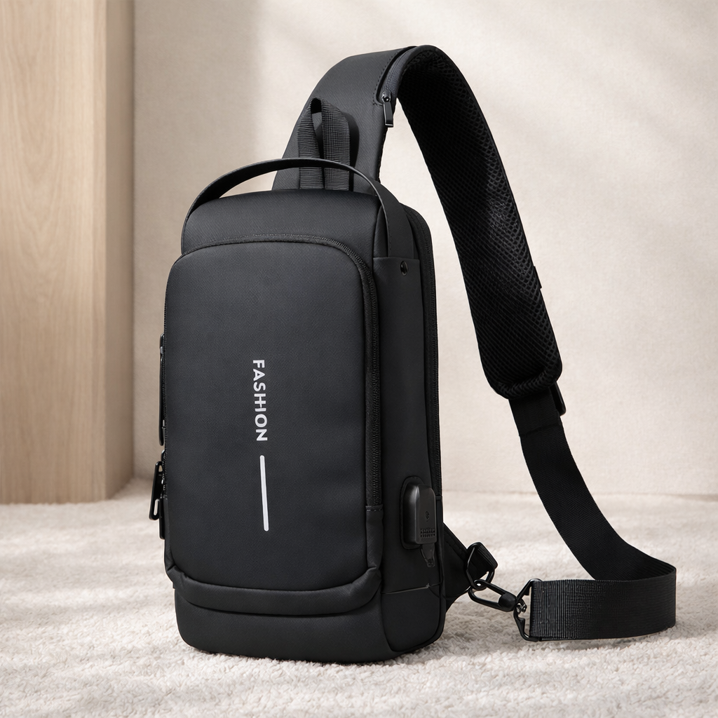 sac à dos de voyage zenantivol mobilité noir avec port usb intégré et sangle ergonomique