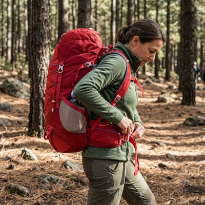 Sac à dos pour randonnée Élan Sauvage rouge