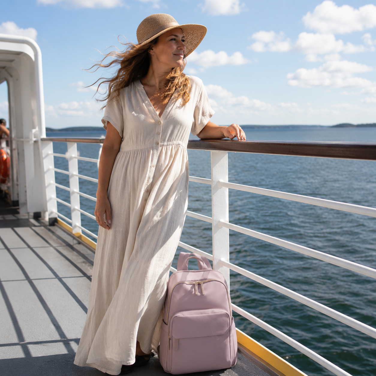 Sac à dos week end femme escale urbain en bateau