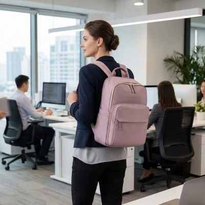 SAC A DOS WEEK END FEMME ESCALE URBAINE ROSE