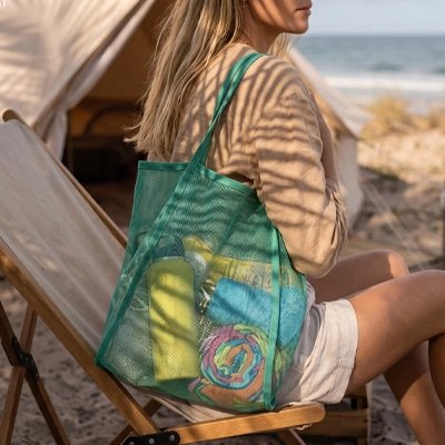 Sac de plage femme Filet Compact Polyvalent