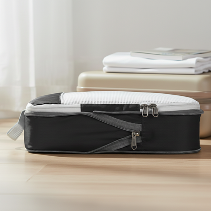 sac de rangement pour valise ZenVoyage Organizer demonstration rempli de vetements