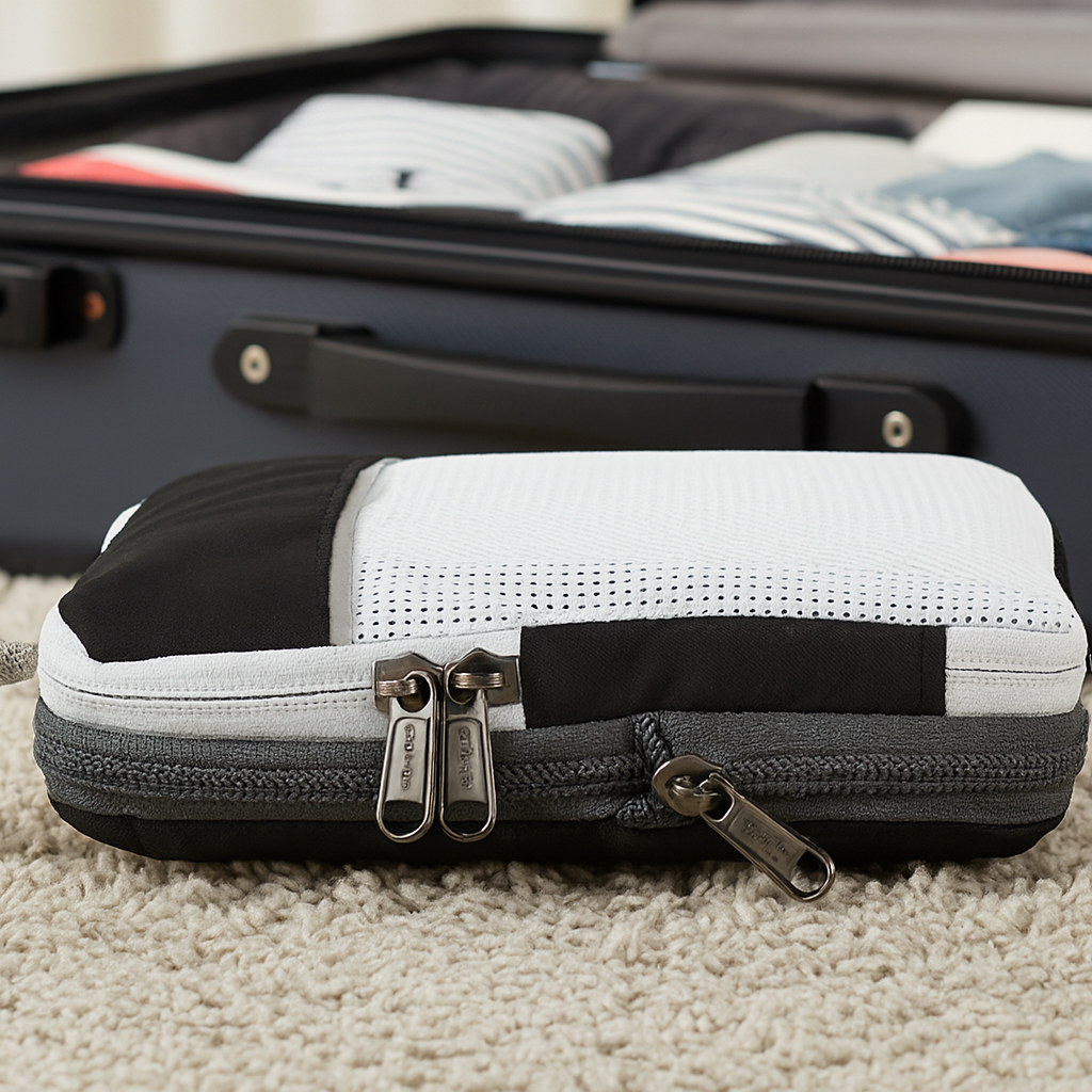 sac de rangement pour valise ZenVoyage Organizer noir une fois-zippe avec vetement