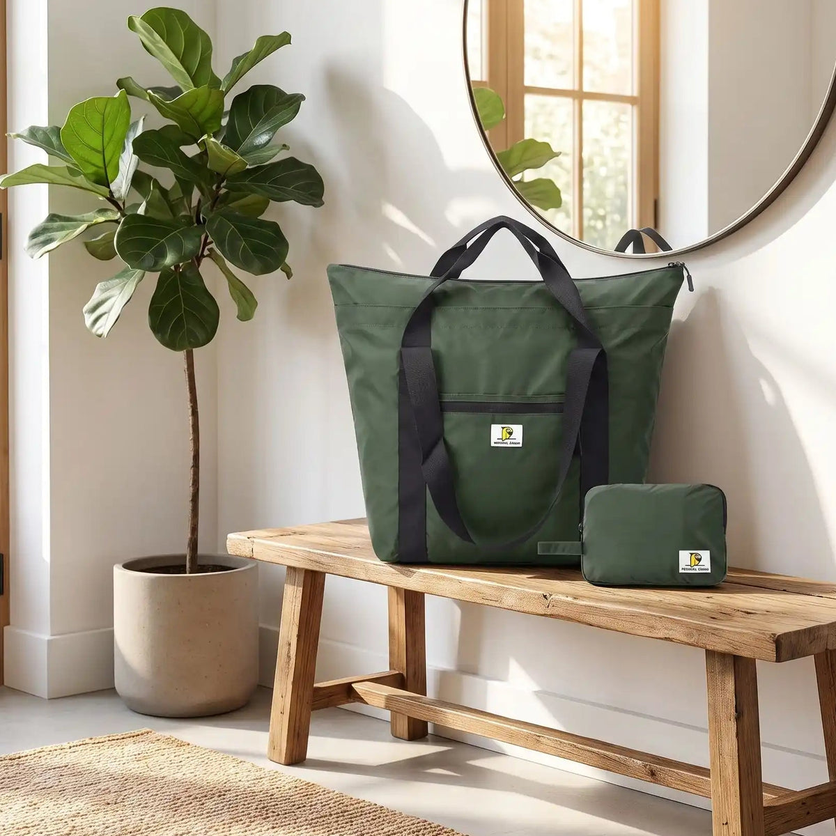 Sac de voyage pliable Zen Scandinave essentiel 26 vert