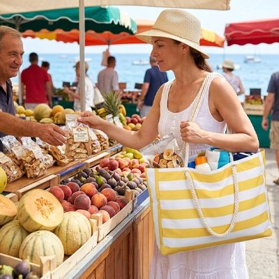 Sac plage femme Grand Esprit d'Évasion au marché