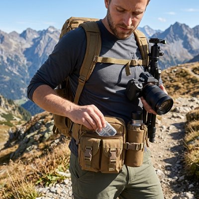 sacoche banane randonnée parfait pour homme en montagne