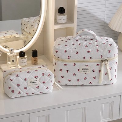  Trousse de Maquillage Douceur cerise élégante en duo