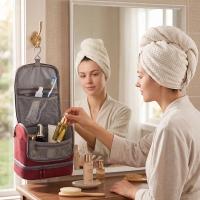 Trousse de toilette Évasion pro rouge